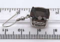 Sterling Silver Smokey Quartz Dangle Earrings