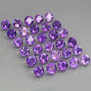 Glittering 7.59ct round cut Bolivian Amethyst set