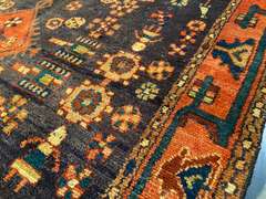 UNIQUE VINTAGE PERSIAN RUG 4.2x8.6