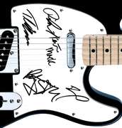 Scandal Full Band Autographed Tele Guitar ACOA