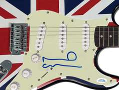Oasis Noel Gallagher Autographed Signed Graphics British Flag Union Jack Guitar ACOA