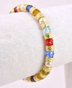 Exquisite Hand Blown Italian Art Glass and Gold Plated Beads Necklace, Bracelet, and Earrings