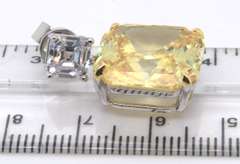 Sterling Silver Yellow and White Cubic Zirconia Earrings