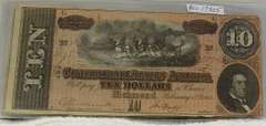 Confederate: 1864  $10 Richmond, circ, signed & numbered