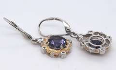 Sterling Silver Gemstone Dangle Earrings