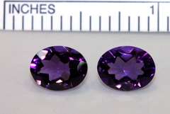Bright Natural Amethyst Pair - 3.59 cts.