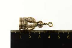 Gold Filled 3D Ornate Crown Jewels Royalty Symbol Charm/Pendant