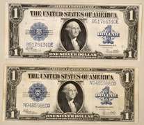2 Different Series of 1922 Large Size Silver Certificatess