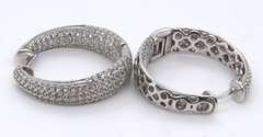 Sterling Silver Cubic Zirconia Hoop Earrings