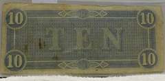 Confederate: 1864  $10 Richmond, circ, signed & numbered