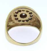 Attractive Yellow Gold Round Diamond Cluster Ring