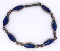 Vintage Sterling Silver Lapis Bracelet