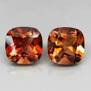 9x9mm! 7.71ct matched set of Imperial Topaz