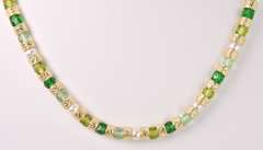 Dazzling Set of Hand Blown Italian Art Glass and Gold Plated Beads Necklace, Bracelet, & Earrings
