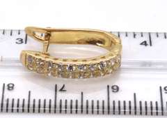 Fantastic 18kt Channel Set Round CZ Earrings