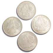 4 1921 Morgan Dollars