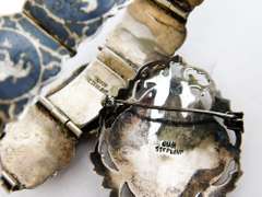 Vintage Sterling Siam Bracelet & Brooch