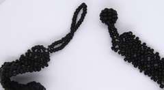 Fantastic 22kt Yellow Gold Black Onyx and Pearl Choker Necklaece w Matching Earrings