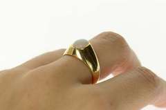 18K Yellow Gold Oval Natural Opal Retro Graduated Statement Ring