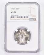 MS64 1929 Standing Liberty Quarter - Graded NGC