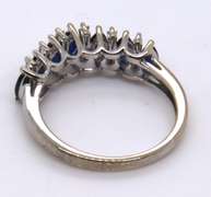 Attractive White Gold Sapphire and Diamond Ring