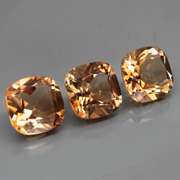 Matched! 3 piece 11.43ct full fire Imperial Topaz set
