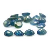 Heated only! 8.82ct blue green Sapphire set
