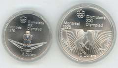 2 Superb Gem BU 1976 Canada $5 and $10 SILVER Olympic Coins