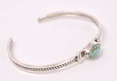 Dashing Turquoise Bangle Bracelet in Sterling Silver