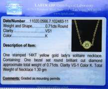 Pleasing Bezel Set Diamond Pendant on Chain Necklace