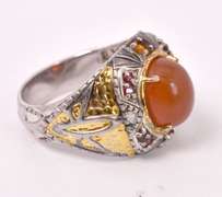Amazing Amber Ring in Sterling Silver