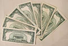 7 $ 5 1934 1934 B C Series FR Notes