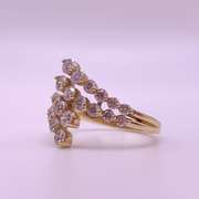 14kt Solid Gold & Diamond Cocktail Ring