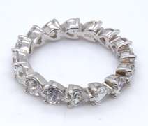 Sterling Silver Cubic Zirconia Band