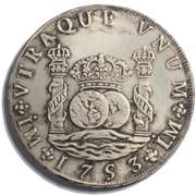 1753 Lima 8 Reale Pillar Dollar