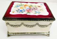 Elegant Pairpoint & Handpainted Porcelain Box