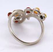 Sterling Silver Amber Ring