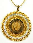 1898 Indian Head Penny Pendant & Chain