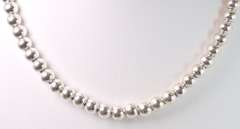 Beaded Necklace and Bracelet in Sterling Silver