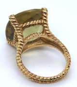 Sterling Silver Lemon Gemstone Ring