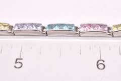 Colorful Gemstone Bracelet in Sterling Silver