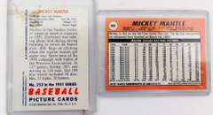 2 Mickey Mantle 1996 Reprint Baseball Cards