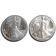 2 2021 Type 2 Unc Silver Eagles. Fresh out of a sealed preordered tube from the mint