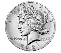 2021 Peace Dollar BU