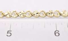 Romantic Ladies Heart Bracelet in 14K Yellow Gold