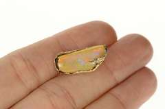 9K Yellow Gold Ornate Natural Opal Ornate Lapel Pin/Brooch
