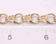 Fancy Double Link Bracelet in 14K Yellow Gold