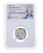 MS65 1944-P Jefferson Nickel - Mint Error - Obverse Lamination - NGC