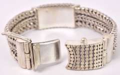 Heavy Highly Detailed Sterling Silver Bracelet