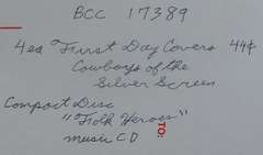 Stamps: Folk Heroes stamp block & CD; plus First Day covers